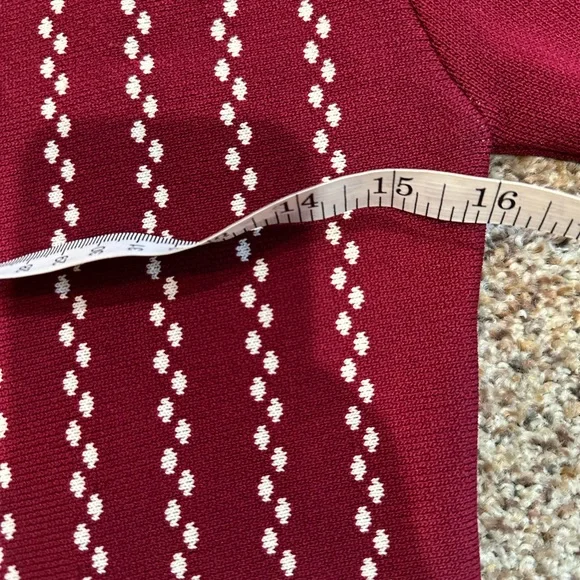 Gianni Bini Burgundy Red Kortni Sweater Fit and Flare Dress Sz S - Picture 7 of 7